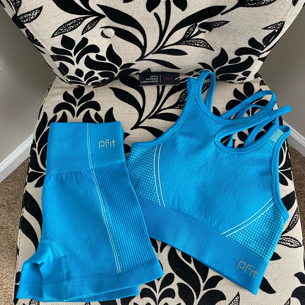 SET Activewear SET Aqua Blue NWT (Top&Bottoms)